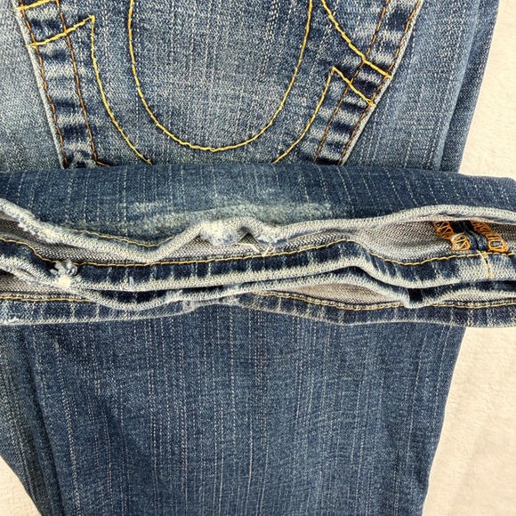 Vintage True Religion Women's Bootcut Jeans Size 30x33 Blue Wash Made in USA - Picture 13 of 14